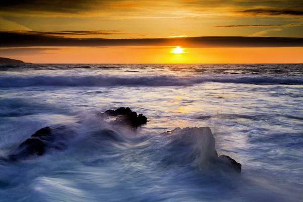 Sole Tramonta Sulla Penisola Beara West Cork Irlanda — Foto Stock