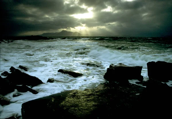 Cloud Sunset Rossbeigh Strand Dingle Peninsula Kerry Ireland — Zdjęcie stockowe