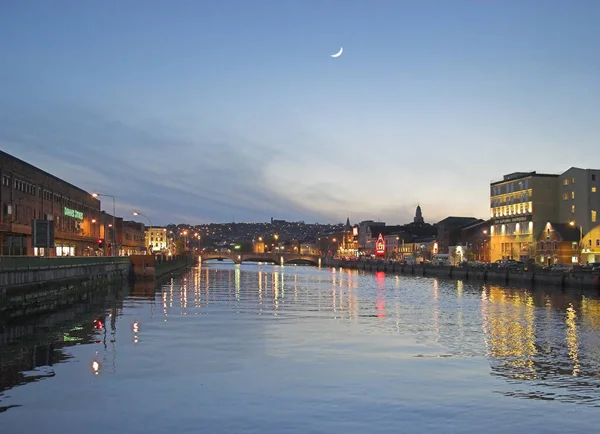 Cork Cidade Edifício Iluminação Noite — Fotografia de Stock