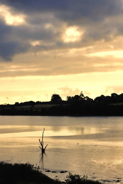 Vista Del Río Slaney Sobre Fondo Del Atardecer — Foto de Stock