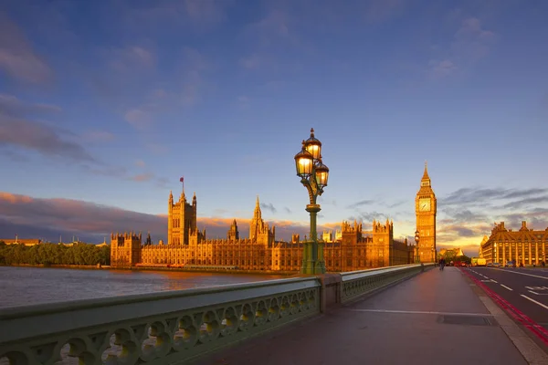 Vista Panorâmica Palácio Westminster Big Ben Westminster Bridge — Fotografia de Stock