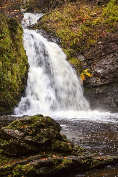 Tourmakeady Forest Trail Avec Cascade Mayo Irlande — Photo