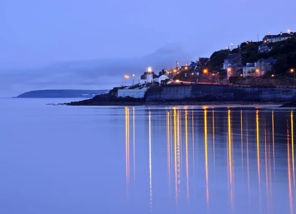 Pohled Pobřežní Osvětlení Youghal City — Stock fotografie