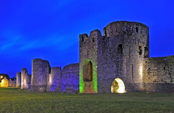 Vista Trim Castle Lighting Meath Irlanda Imagen de archivo