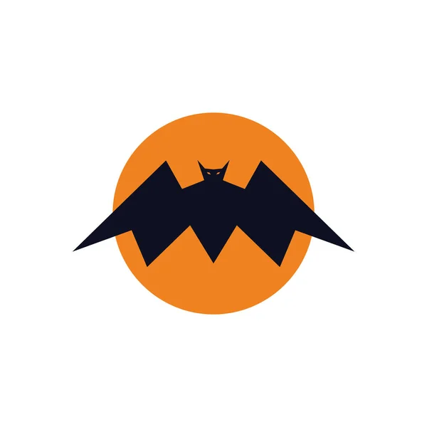 full moon king bat logo concept