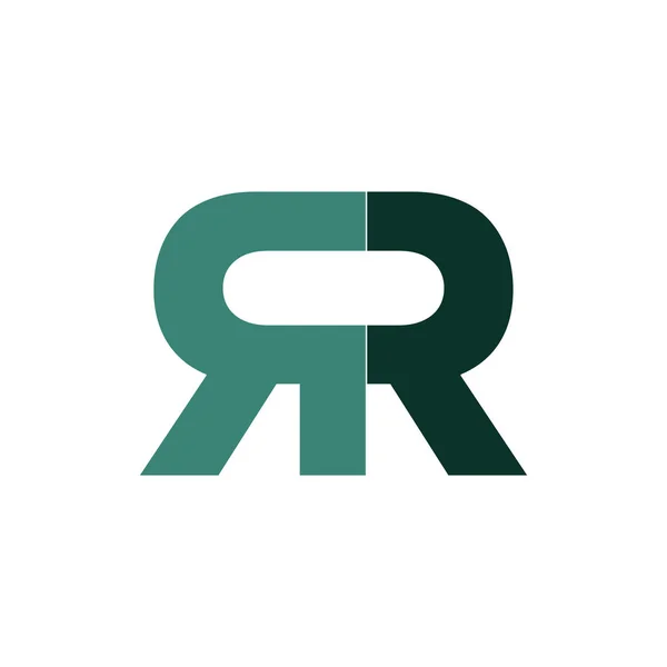 Zielony Typ Logo Double — Wektor stockowy