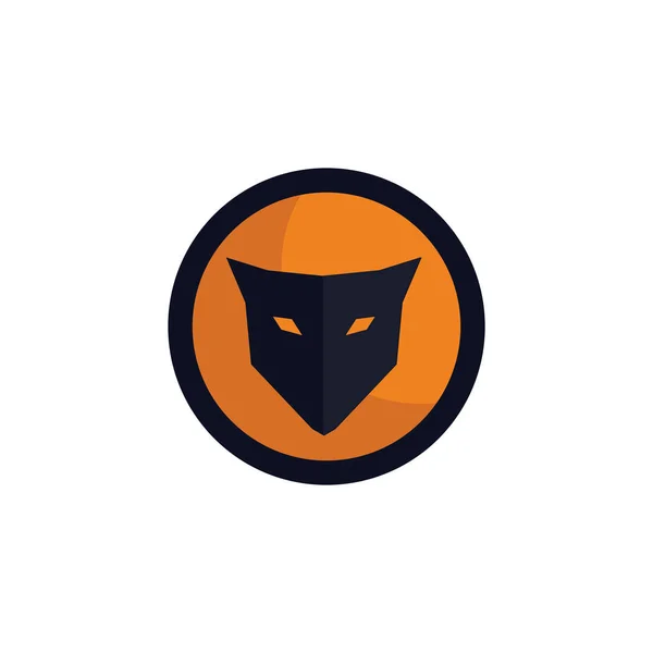 Fox Head Simple Logo Concept — Stock Vector