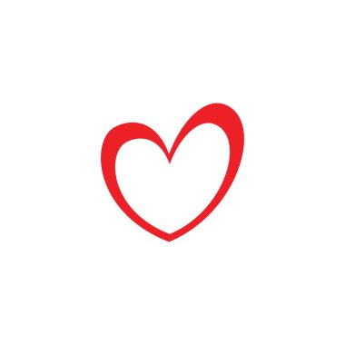 el çizilmiş aşk simgesi veya işaret logo kavramı