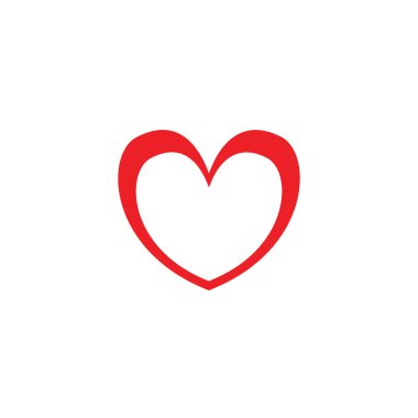 el çizilmiş aşk simgesi veya illüstrasyonlar logo kavramı