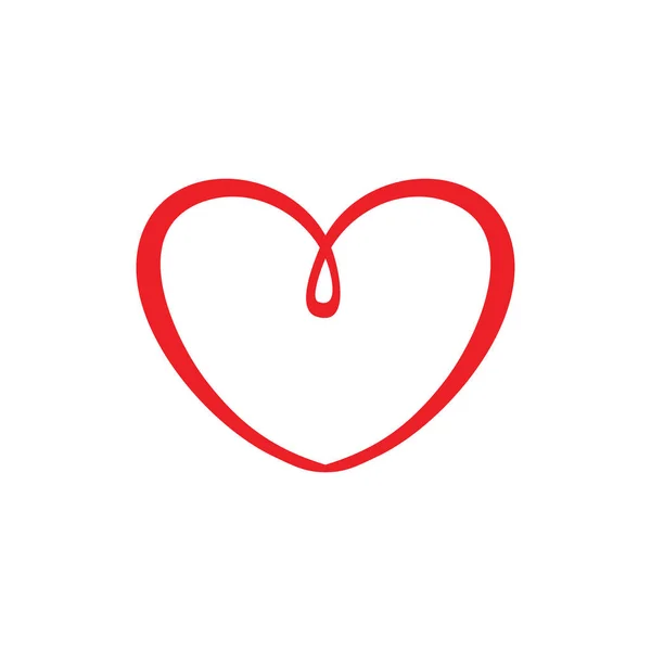 Ilustracja Koncepcja Logo Miłość Serce Sylwetka — Wektor stockowy