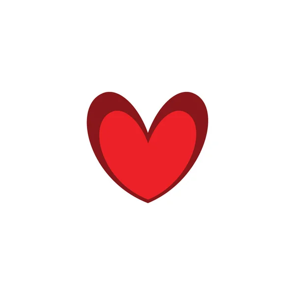 Ikona Miłość Serce Symbol Logo Ładny — Wektor stockowy