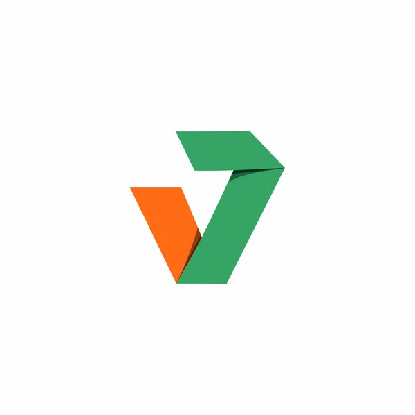 Variative Seven Triangel Sign Logo Koncept — Stock vektor