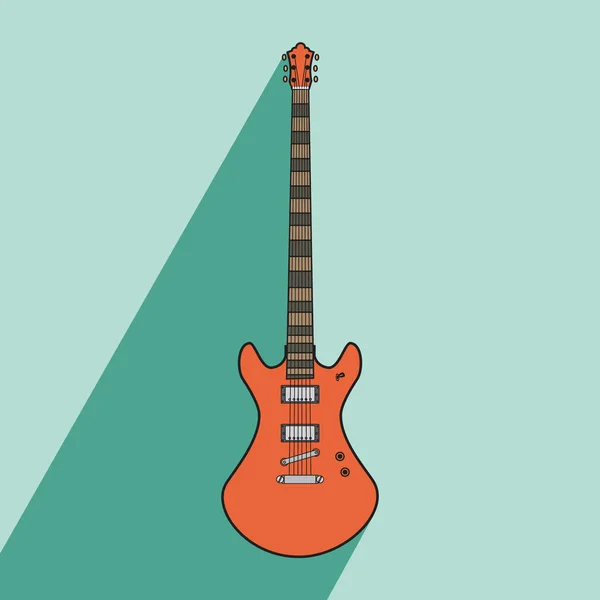 Electric Rock Jazz Metal Guitar Illustrations Art Concept — Stock Vector
