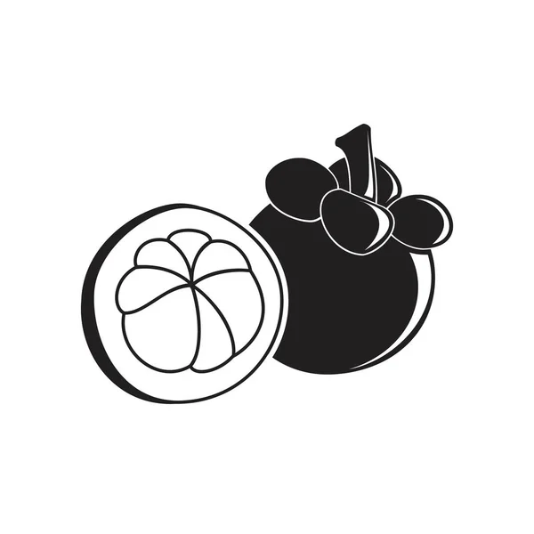 Mangiest Fruit Illustraties Voor Tekening Symbool Silhouet — Stockvector