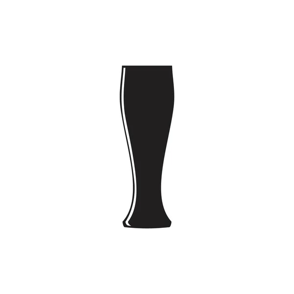 Zwart Wijnglas Voor Bar Cafe Zwart Wit Illustraties Logo Symbool — Stockvector