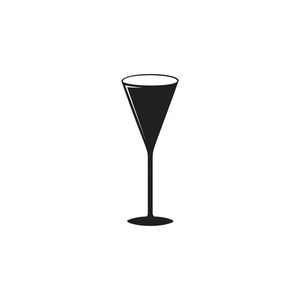 Copo Vinho Preto Para Bar Café Ilustrações Preto Branco Logotipo —  Vetores de Stock