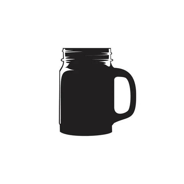 Šálek Kávy Nebo Čaje Pro Kavárnu Nebo Restauraci Černobílé Ilustrace — Stockový vektor