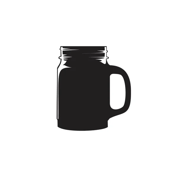 Café Taza Para Café Restaurante Ilustraciones Blanco Negro Logotipo Silueta — Archivo Imágenes Vectoriales