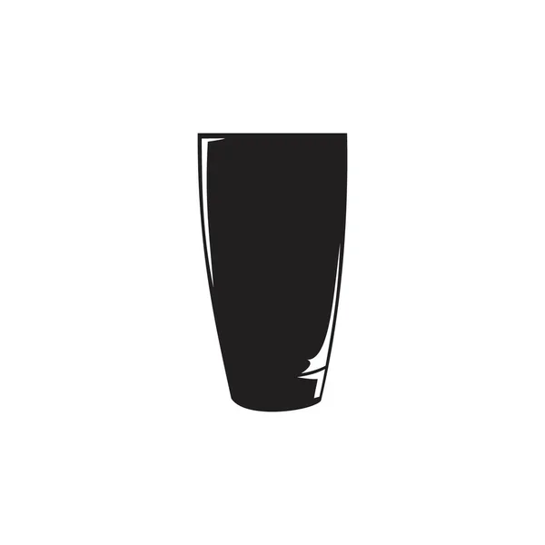 Zwart Glas Voor Wijn Bier Thee Melk Koffie Voor Café — Stockvector