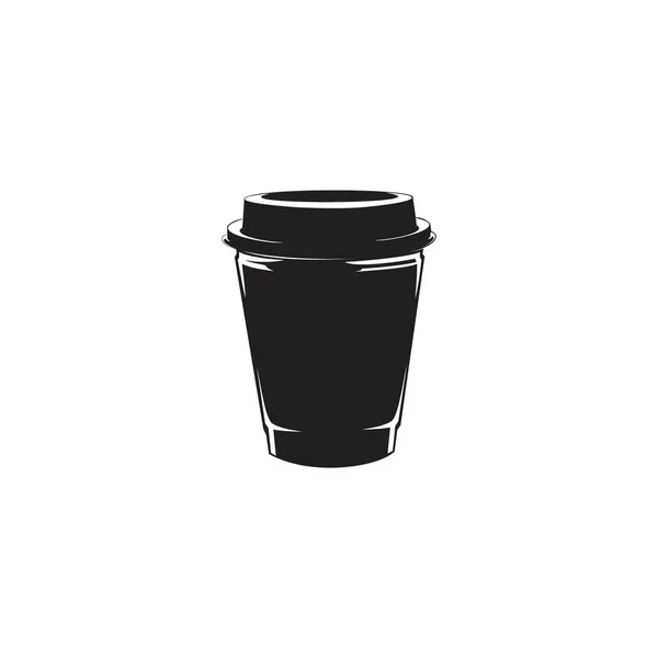 Coffee Tea Cup Cafe Restaurant Black White Illustrations Logo Symbol — Stock Vector