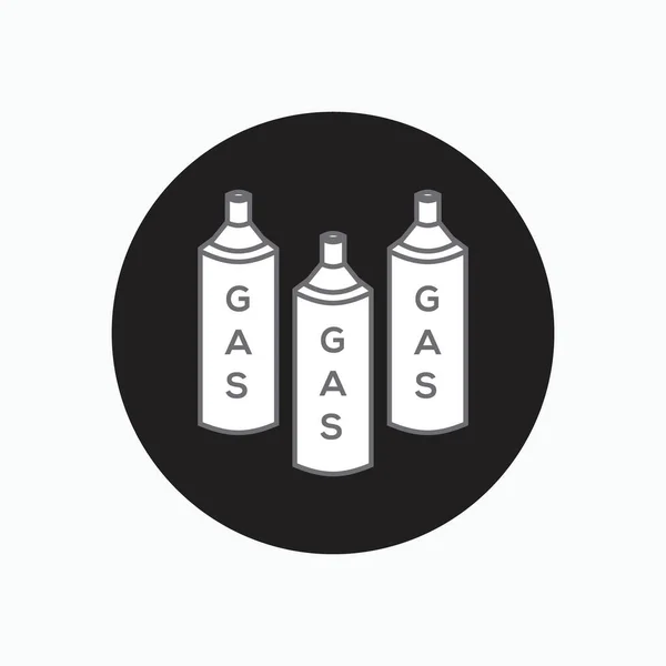 Icono Del Botón Recambio Gas Mochilero Fondo Blanco Aislado Logotipo — Vector de stock
