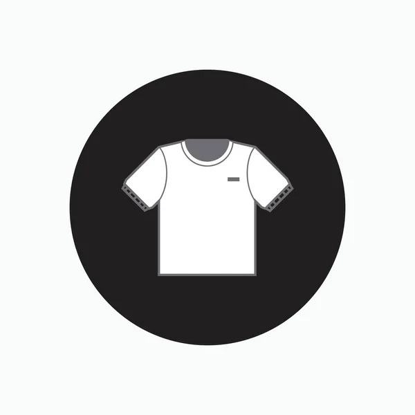 Иконка Белой Рубашки Коротким Рукавом Производства Одежды Рекламы Использования Текстильной — стоковый вектор