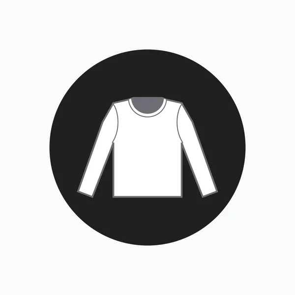 Yapım giysileri, reklamlar, tekstil kullanımı için uzun kollu beyaz t-shirt simgesi