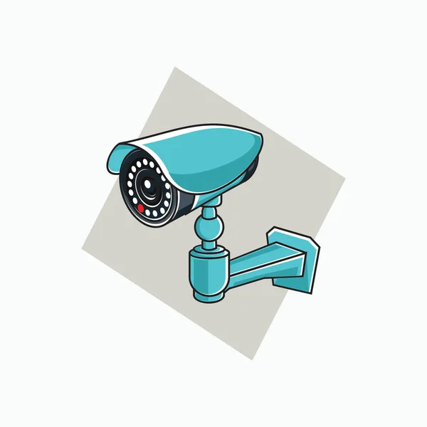 Tosca Cctv Pictogram Gekleurd Pictogram Symbool Cartoon Logo Voor Beveiligingssysteem — Stockvector