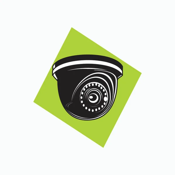 kapalı CCTV simgesi yuvarlak - siluet simgesi, sembol, güvenlik sistemi için çizgi film logosu