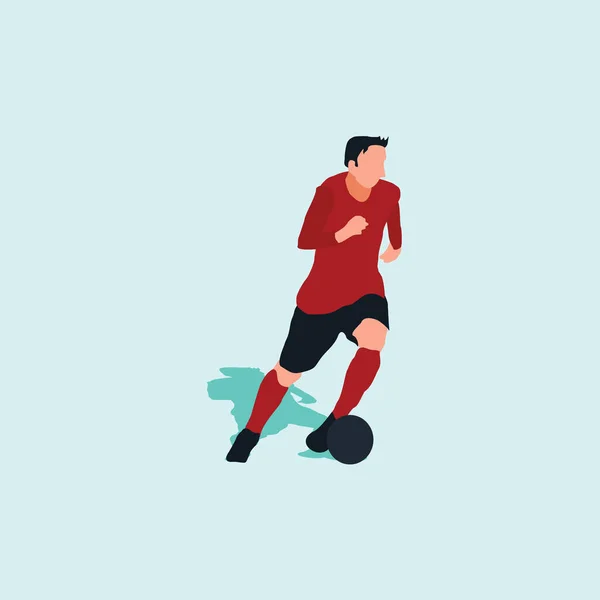 Zurdos Bien Goteando Tiro Goteo Celebración Movimiento Fútbol — Vector de stock