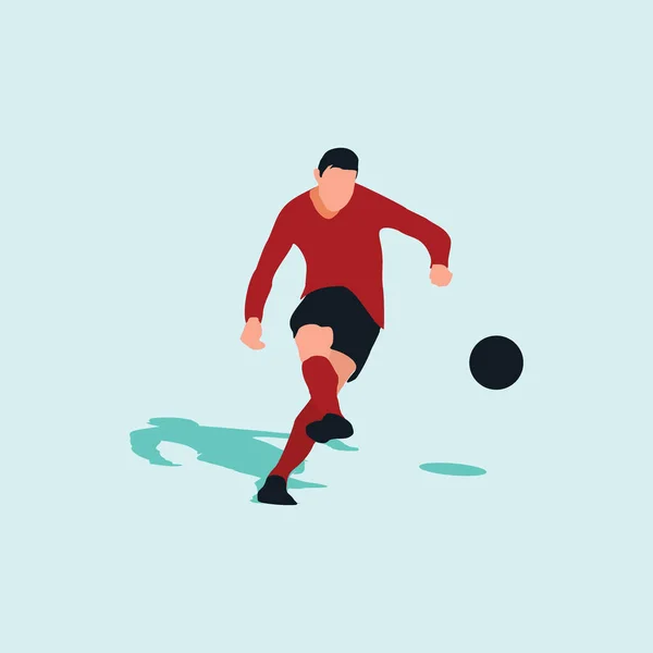 Estilo Tiro Tiro Drible Celebración Movimiento Fútbol — Vector de stock