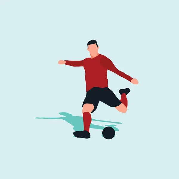 Zurdo Rápido Tiro Poder Tiro Drible Celebración Movimiento Fútbol — Vector de stock