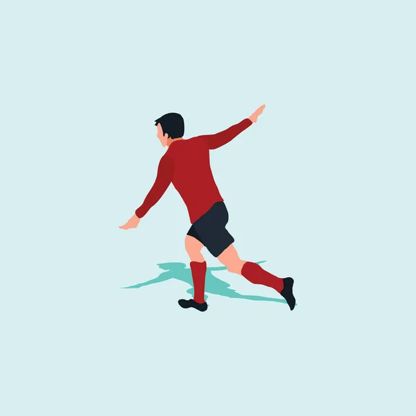 Célébration Des Buts Avion Célébration Des Buts Football Tir Dribble — Image vectorielle