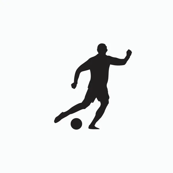 Topu futbolda tutmak - siluet düz illüstrasyon - shot, dribble, kutlama ve futbolda hareket