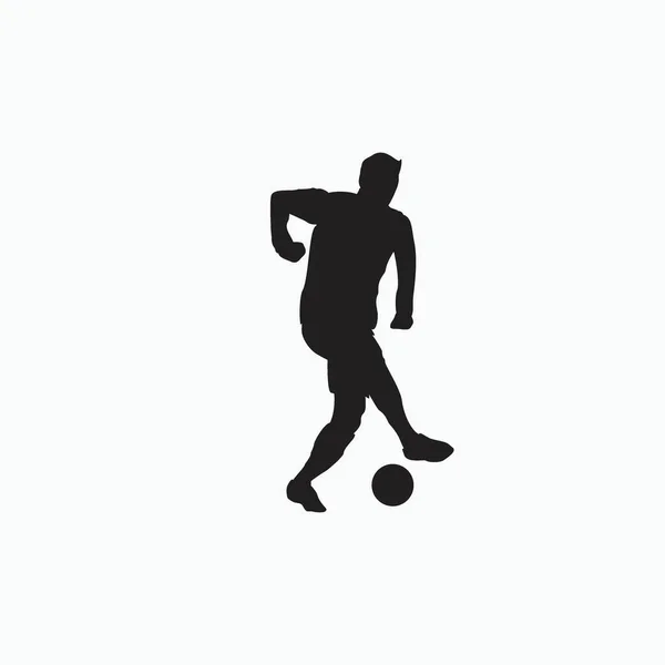 Samba Dribbling Silhouette Illustration Schuss Dribbling Feier Und Bewegung Fußball — Stockvektor