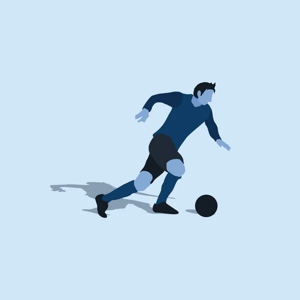 Premium Vector  Abstract silhouette art of male soccer player dribbling a  ball