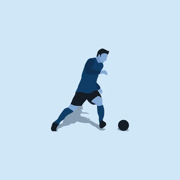 Zurdo Rápido Driblando Ilustración Dos Tonos Tiro Driblar Celebración Movimiento — Vector de stock