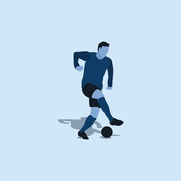 Samba Dribbling Two Tone Illustration Shot Dribble Celebration Move Soccer — стоковый вектор