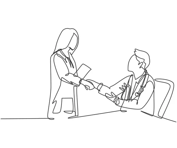 การวาดเส อเน องของแพทย งสาว บแพทย ชายท โรงพยาบาล แนวค ดการท างานเป — ภาพเวกเตอร์สต็อก