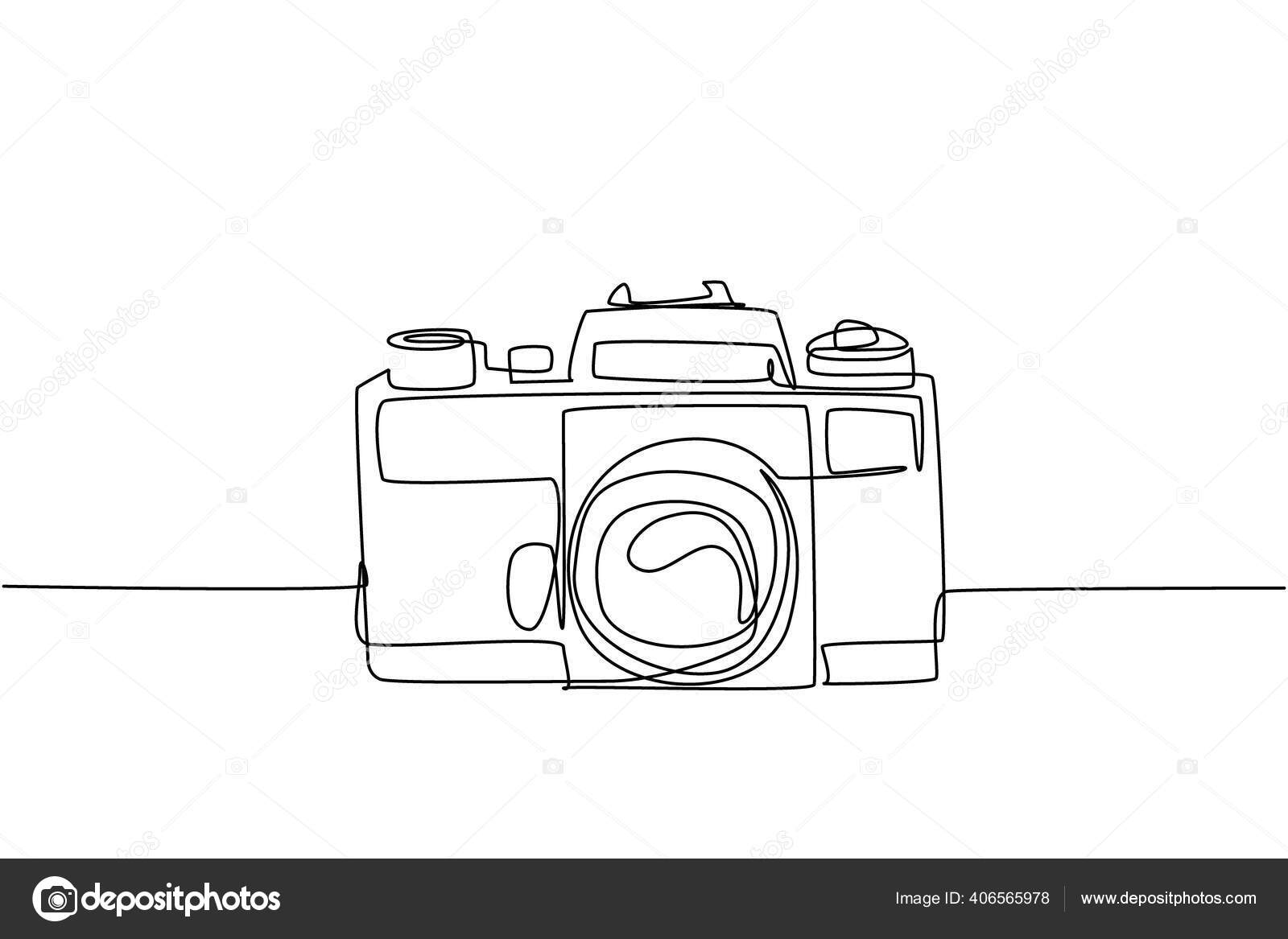 camera simple line drawing