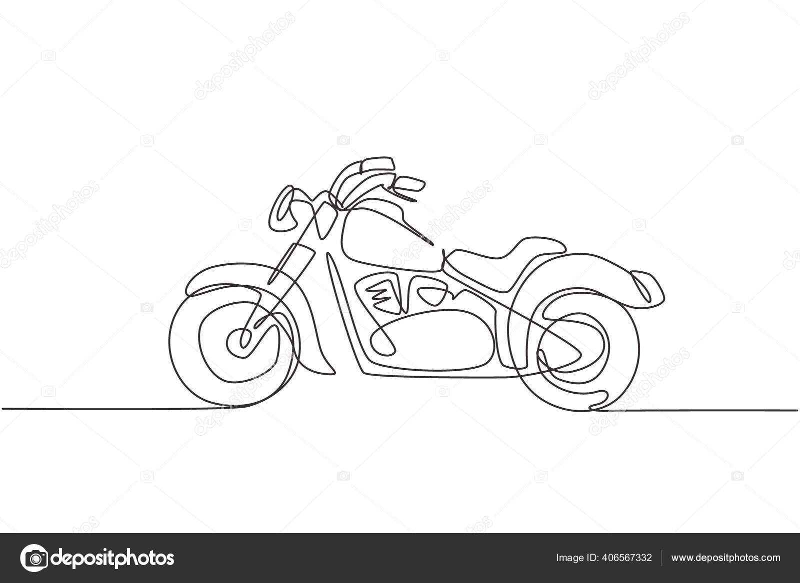 motocross linha arte, motociclista esboço desenho, moto simples