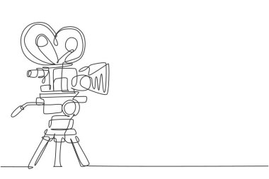 Eski klasik video kaydedicinin aralıksız çizimi. Klasik analog sinemacı öğesi konsepti bir çizgi tasarım grafik çizimi illüstrasyonuName