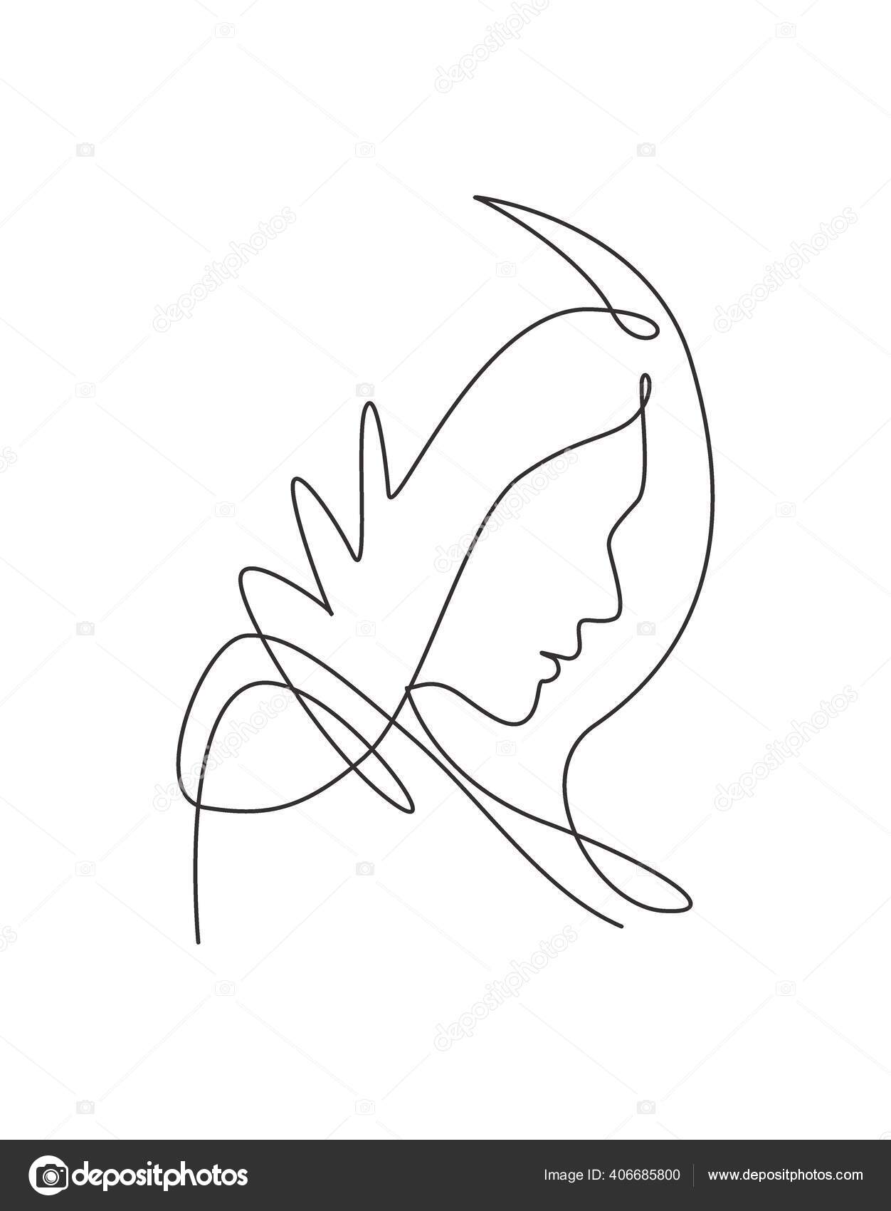 Une Seule Ligne Dessin Femme Beaute Visage Abstrait Coiffure Illustration Image Vectorielle Par Simpleline C Illustration Une Seule Ligne Dessin Femme Beaute Visage Abstrait Coiffure Illustration Image Vectorielle Par Simpleline C Illustration