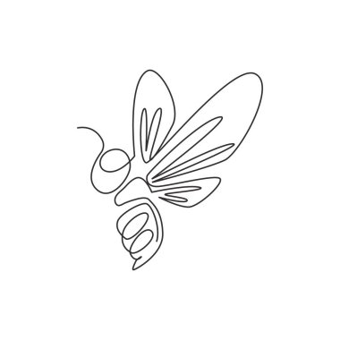 Çiftlik logosu kimliği için dekoratif arı çizimleri. Hayvan formundan bal peteği yapımcısı ikonu konsepti. Bir çizgi vektör çizimi grafik çizimi