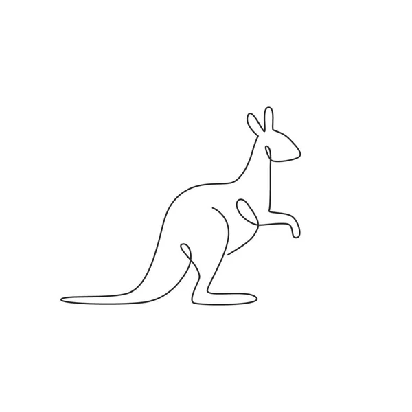 Ulusal Hayvanat Bahçesi Logosu Kimliği Için Tek Sıra Halinde Ayakta — Stok Vektör
