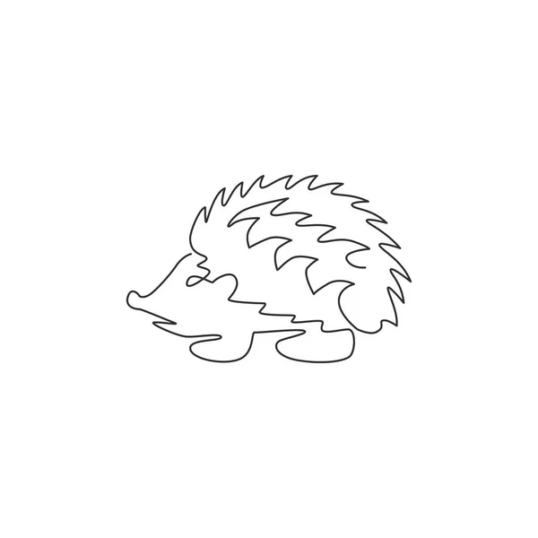정체성을 귀여운 고슴도치의 연속적 그림입니다 애호가 아이콘을 포유류 설치류의 개념이죠 — 스톡 벡터