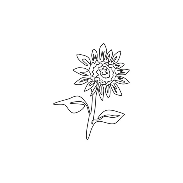 Kontinuerlig Ritning Skönhet Färsk Lotus För Spa Verksamhet Logotyp Tryckbara — Stock vektor