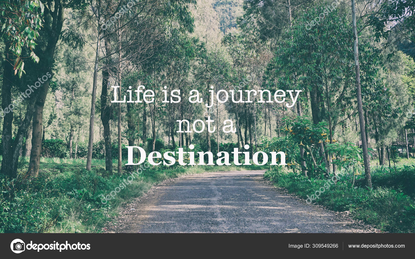 Inspirational Motivation Quotes Life Journey Destination Retro Nature  Background Stock Photo by ©Dinmy73 309549266