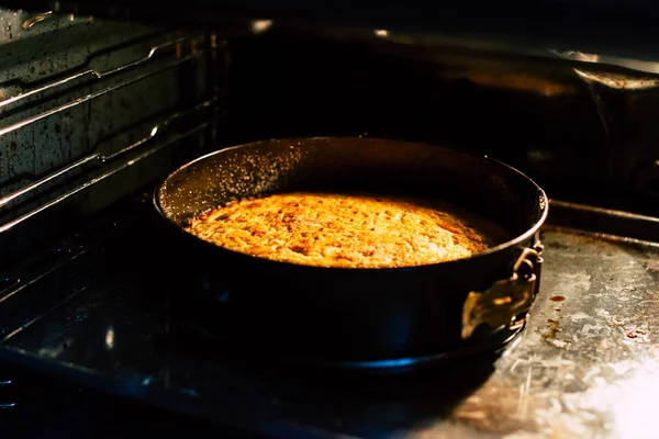 Kue Apel Dalam Oven — Stok Foto