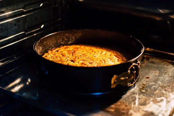 Bolo Maçã Forno — Fotografia de Stock